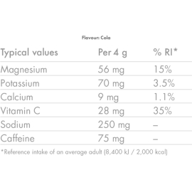 High 5 zero Cola caffeine