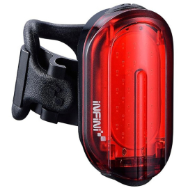 Olley super bright micro USB rear light with QR bracket black with red lens