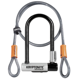 New-U KryptoLok Mini-7 U-Lock with 4' Flex Cable