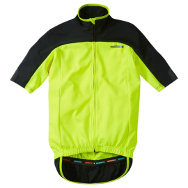 RoadRace Optimus men's short sleeve thermal jersey, hi-viz yellow / black large