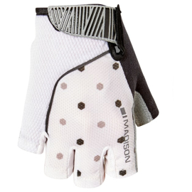 Sportive women's mitts, hex dots white X-small