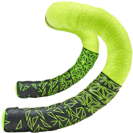 Sticky Kush Star Fade Bar Tape NEON YELLOW  ANO BLACK PLUGS